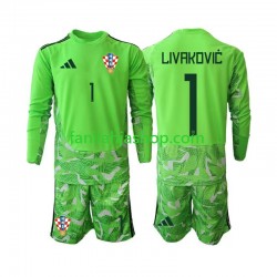 Kroatia Pelipaidat Dominik Livakovic 25 Maalivahdin Kotipelipaita 2026-2027 Pitkähihainen ,Lapset