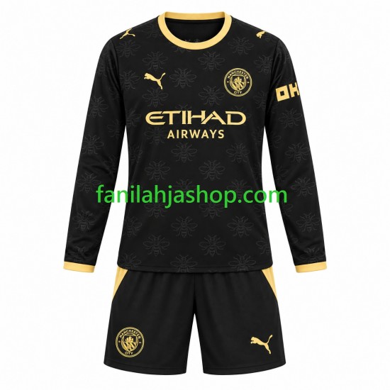 Manchester City Pelipaidat Vieraspelipaita 2026-2027 Pitkähihainen ,Lapset
