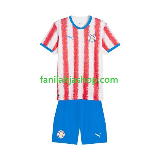 Paraguay Pelipaidat Kotipelipaita 2026 Lyhythihainen ,Lapset