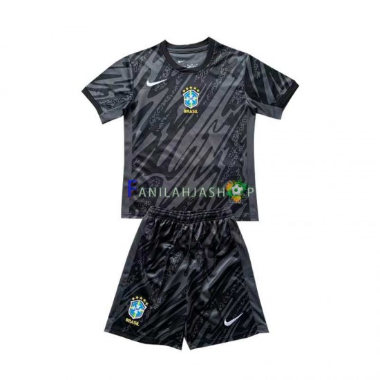 Brasilia Pelipaidat Copa America Maalivahdin Vieraspelipaita 2024 Lyhythihainen ,Lapset