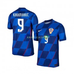 Kroatia Pelipaidat Andrej Kramaric 9 Vieraspelipaita Euro 2024 Lyhythihainen ,Miehet