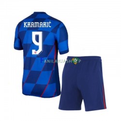 Kroatia Pelipaidat Andrej Kramaric 9 Vieraspelipaita Euro 2024 Lyhythihainen ,Lapset