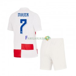 Kroatia Pelipaidat Lovro Majer 7 Kotipelipaita Euro 2024 Lyhythihainen ,Lapset