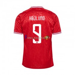 Tanska Pelipaidat Hojlund 9 Kotipelipaita Euro 2024 Lyhythihainen ,Miehet