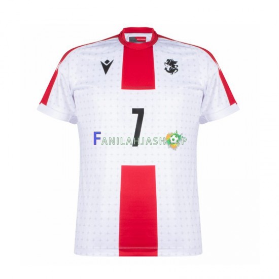 Pelipaidat Georgia Kvaratskhelia 7 Kotipelipaita Euro 2024 Lyhythihainen ,Miehet