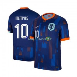 Alankomaat Pelipaidat Memphis Depay 10 Vieraspelipaita Euro 2024 Lyhythihainen ,Miehet
