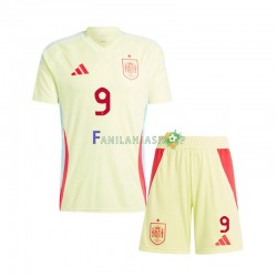 Espanja Pelipaidat Gavi 9 Vieraspelipaita Euro 2024 Lyhythihainen ,Lapset