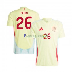 Espanja Pelipaidat Pedri 26 Vieraspelipaita Euro 2024 Lyhythihainen ,Miehet