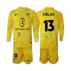 Atlético Madrid Pelipaidat Jan Oblak 13 Maalivahdin Kolmaspelipaita 2024-2025 Pitkähihainen ,Lapset