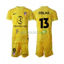 Atlético Madrid Pelipaidat Jan Oblak 13 Maalivahdin Kolmaspelipaita 2024-2025 Lyhythihainen ,Lapset