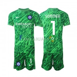 Inter Milan Pelipaidat Yann Sommer 1 Maalivahdin Kotipelipaita 2024-2025 Lyhythihainen ,Lapset