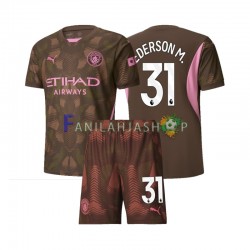 Manchester City Pelipaidat Ederson Moraes 31 Maalivahdin Kotipelipaita 2024-2025 Lyhythihainen ,Lapset