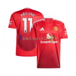 Manchester United Pelipaidat Punainen Rasmus Hojlund 11 Kotipelipaita 2024-2025 Lyhythihainen ,Miehet