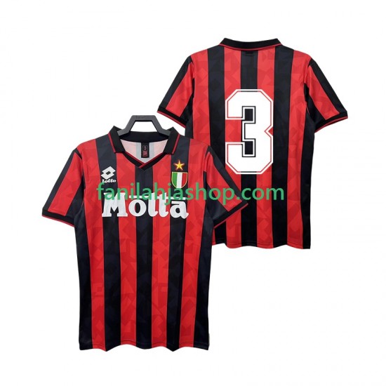 AC Milan Pelipaidat 3 1993 Retro Kotipelipaita 1994 Lyhythihainen ,Miehet