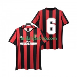 AC Milan Pelipaidat 6 1988 1989 Retro Kotipelipaita Lyhythihainen ,Miehet