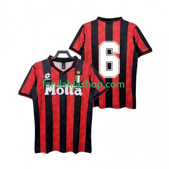 AC Milan Pelipaidat 6 1993 Retro Kotipelipaita 1994 Lyhythihainen ,Miehet