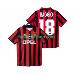 AC Milan Pelipaidat BAGGIO 18 1996 1997 Retro Kotipelipaita Lyhythihainen ,Miehet