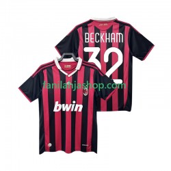 AC Milan Pelipaidat BECKHAM 32 2009 Retro Kotipelipaita 2010 Lyhythihainen ,Miehet