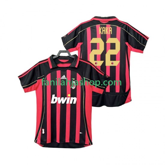AC Milan Pelipaidat KAKA 22 2007 Retro Kotipelipaita 2006 Lyhythihainen ,Miehet