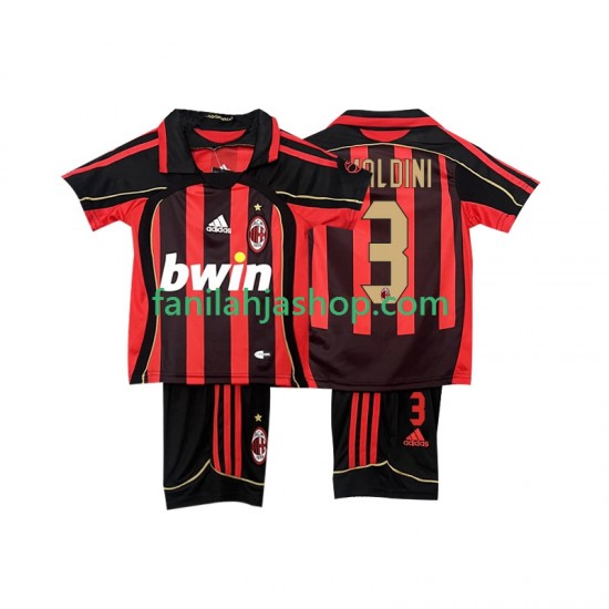 AC Milan Pelipaidat MALDINI 3 2007 Retro Kotipelipaita 2006 Lyhythihainen ,Lapset