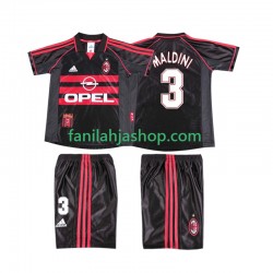 AC Milan Pelipaidat MALDINI 3 Retro Kolmaspelipaita 1998 1999 Lyhythihainen ,Lapset