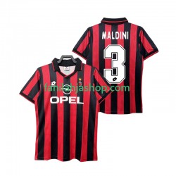 AC Milan Pelipaidat MALDINI 3 1995 1996 Retro Kotipelipaita Lyhythihainen ,Miehet