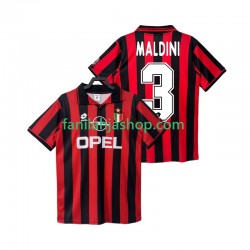 AC Milan Pelipaidat MALDINI 3 1996 1997 Retro Kotipelipaita Lyhythihainen ,Miehet
