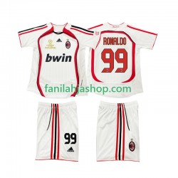 AC Milan Pelipaidat RONALDO 9 2007 Retro Vieraspelipaita 2006 Lyhythihainen ,Lapset