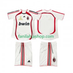 AC Milan Pelipaidat 2007 Retro Vieraspelipaita 2006 Lyhythihainen ,Lapset
