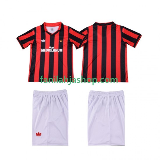 AC Milan Pelipaidat 1990 1991 Retro Kotipelipaita Lyhythihainen ,Lapset