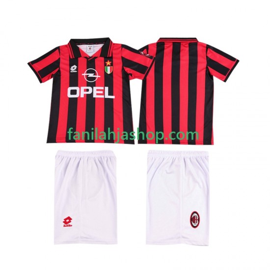 AC Milan Pelipaidat 1996 1997 Retro Kotipelipaita Lyhythihainen ,Lapset