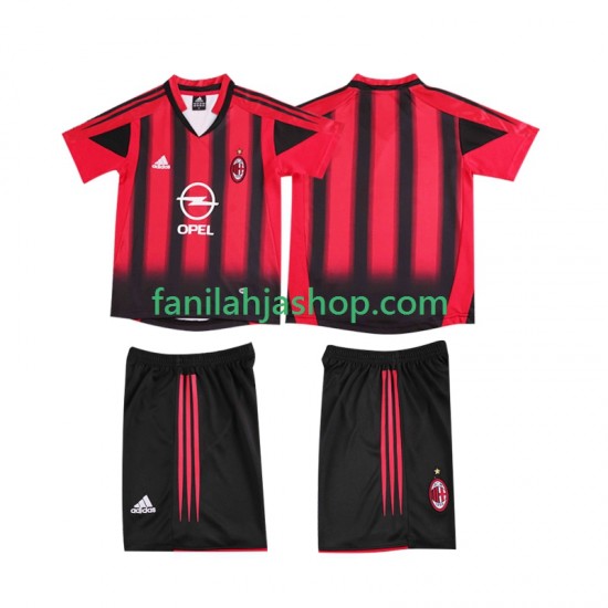AC Milan Pelipaidat 2005 Retro Kotipelipaita 2004 Lyhythihainen ,Lapset