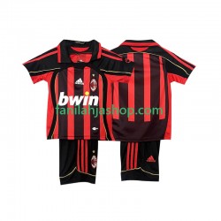 AC Milan Pelipaidat 2007 Retro Kotipelipaita 2006 Lyhythihainen ,Lapset