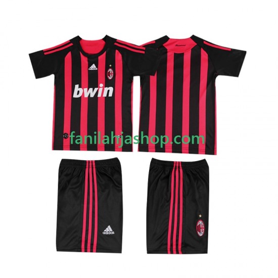 AC Milan Pelipaidat 2009 Retro Kotipelipaita 2008 Lyhythihainen ,Lapset