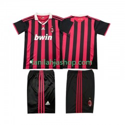 AC Milan Pelipaidat 2009 Retro Kotipelipaita 2010 Lyhythihainen ,Lapset