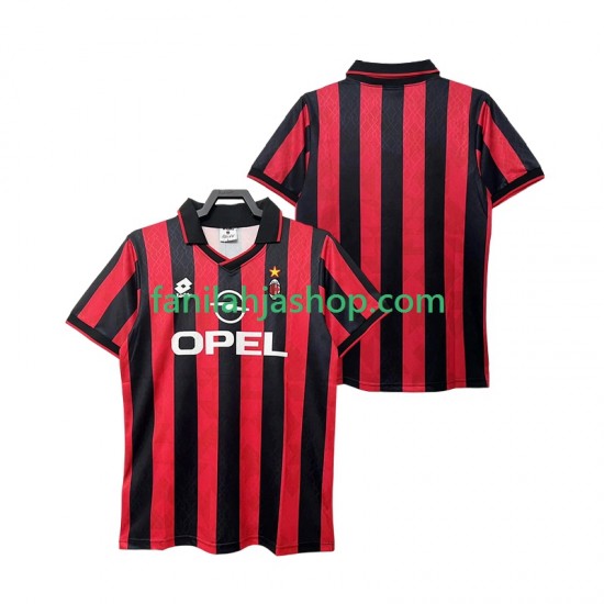 AC Milan Pelipaidat 1995 1996 Retro Kotipelipaita Lyhythihainen ,Miehet