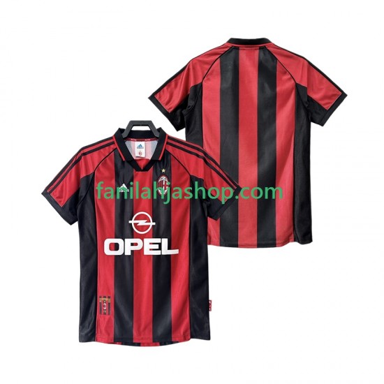 AC Milan Pelipaidat Retro Kotipelipaita 1998 1999 Lyhythihainen ,Miehet