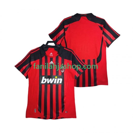 AC Milan Pelipaidat 2007 Retro Kotipelipaita 2008 Lyhythihainen ,Miehet