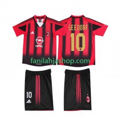 AC Milan Pelipaidat SEEDORF 10 2005 Retro Kotipelipaita 2004 Lyhythihainen ,Lapset