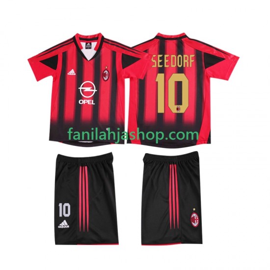 AC Milan Pelipaidat SEEDORF 10 2005 Retro Kotipelipaita 2004 Lyhythihainen ,Lapset