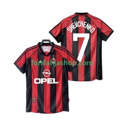 AC Milan Pelipaidat SHEVCHENKO 7 Retro Kotipelipaita 1998 1999 Lyhythihainen ,Miehet