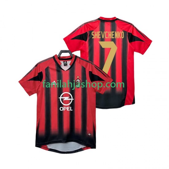 AC Milan Pelipaidat SHEVCHENKO 7 2005 Retro Kotipelipaita 2004 Lyhythihainen ,Miehet