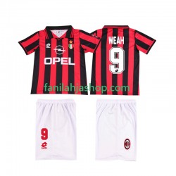 AC Milan Pelipaidat WEAH 9 1996 1997 Retro Kotipelipaita Lyhythihainen ,Lapset