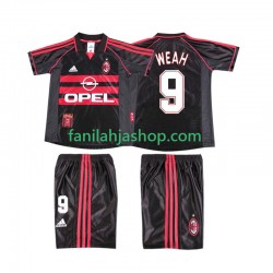 AC Milan Pelipaidat WEAH 9 Retro Kolmaspelipaita 1998 1999 Lyhythihainen ,Lapset
