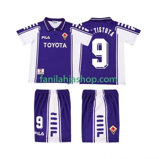 ACF Fiorentina Pelipaidat BASTUTA 9 2000 Retro Kotipelipaita 1999 Lyhythihainen ,Lapset