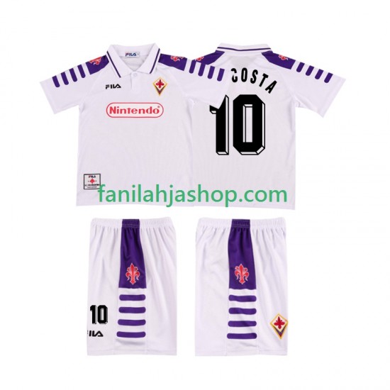 ACF Fiorentina Pelipaidat RUI COSTA 10 Retro Vieraspelipaita 1998 1999 Lyhythihainen ,Lapset