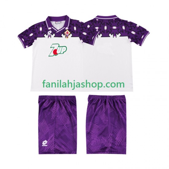 ACF Fiorentina Pelipaidat 1992 1993 Retro Vieraspelipaita Lyhythihainen ,Lapset