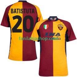 AS Roma Pelipaidat Batistuta 20 2000 2001 Retro Kotipelipaita Lyhythihainen ,Miehet