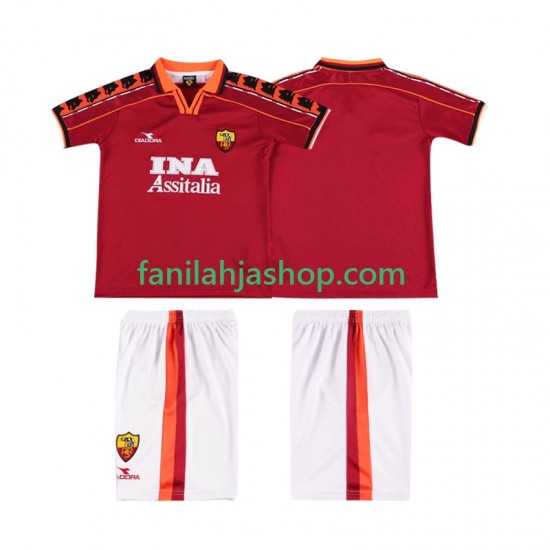 AS Roma Pelipaidat Retro Kotipelipaita 1998 1999 Lyhythihainen ,Lapset