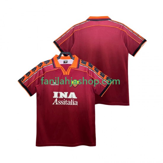 AS Roma Pelipaidat Retro Kotipelipaita 1998 1999 Lyhythihainen ,Miehet